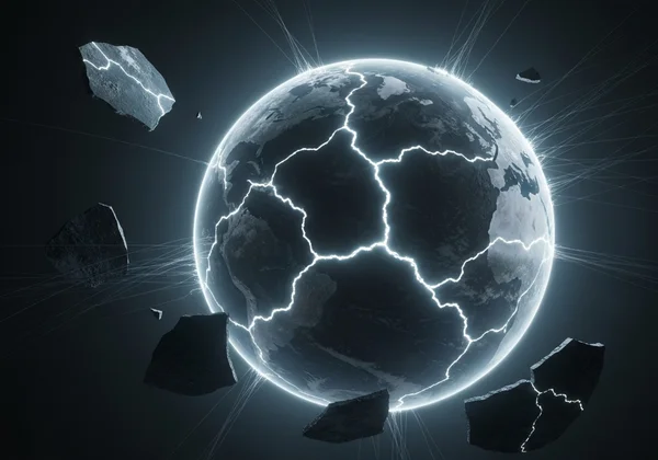 Symbol of broken communication, no contact boundary