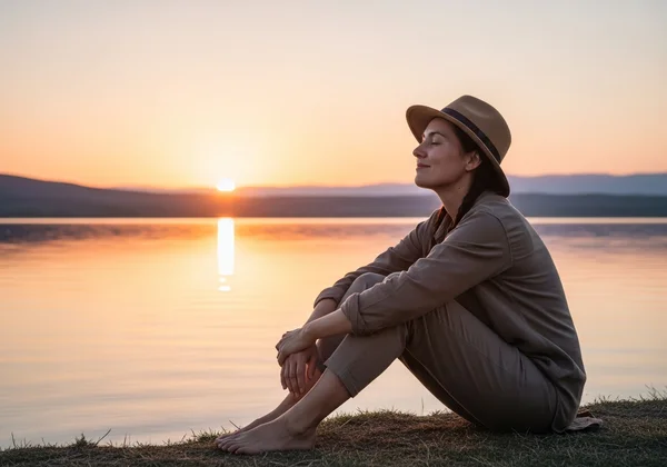 Person finding peace, moving forward after abuse